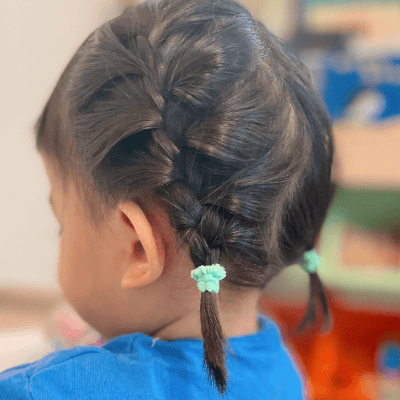 ヘアアレンジ 子ども ポニーテール三つ編みTikTok