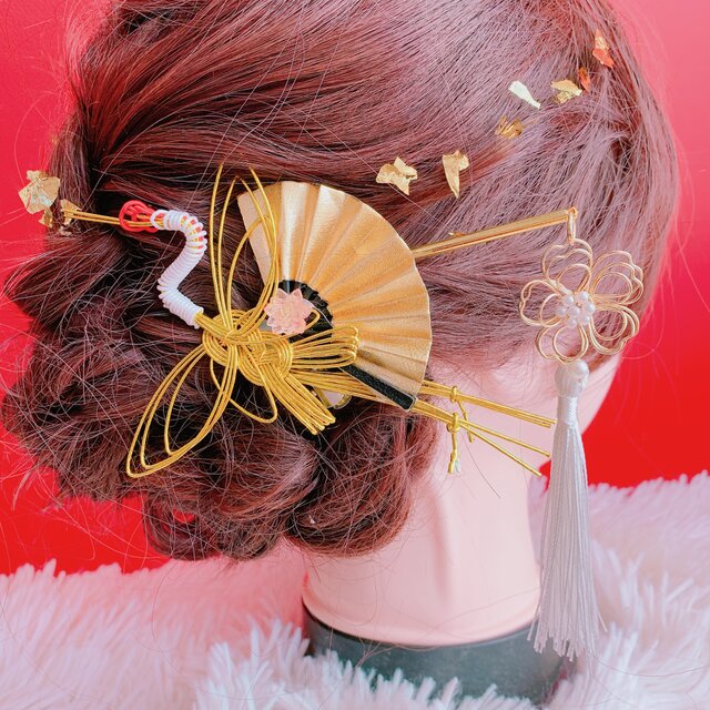 髪飾り ちりめん 水引 水引き Charmant 飾り紐 送料無料 Uピン ヘアアクセサリー つまみ 結婚式 ウェディング 披露宴 前撮り 和装 着物振袖 浴衣 : 着物ショップ 和楽衣 - 通販 - Yahoo!ショッピング