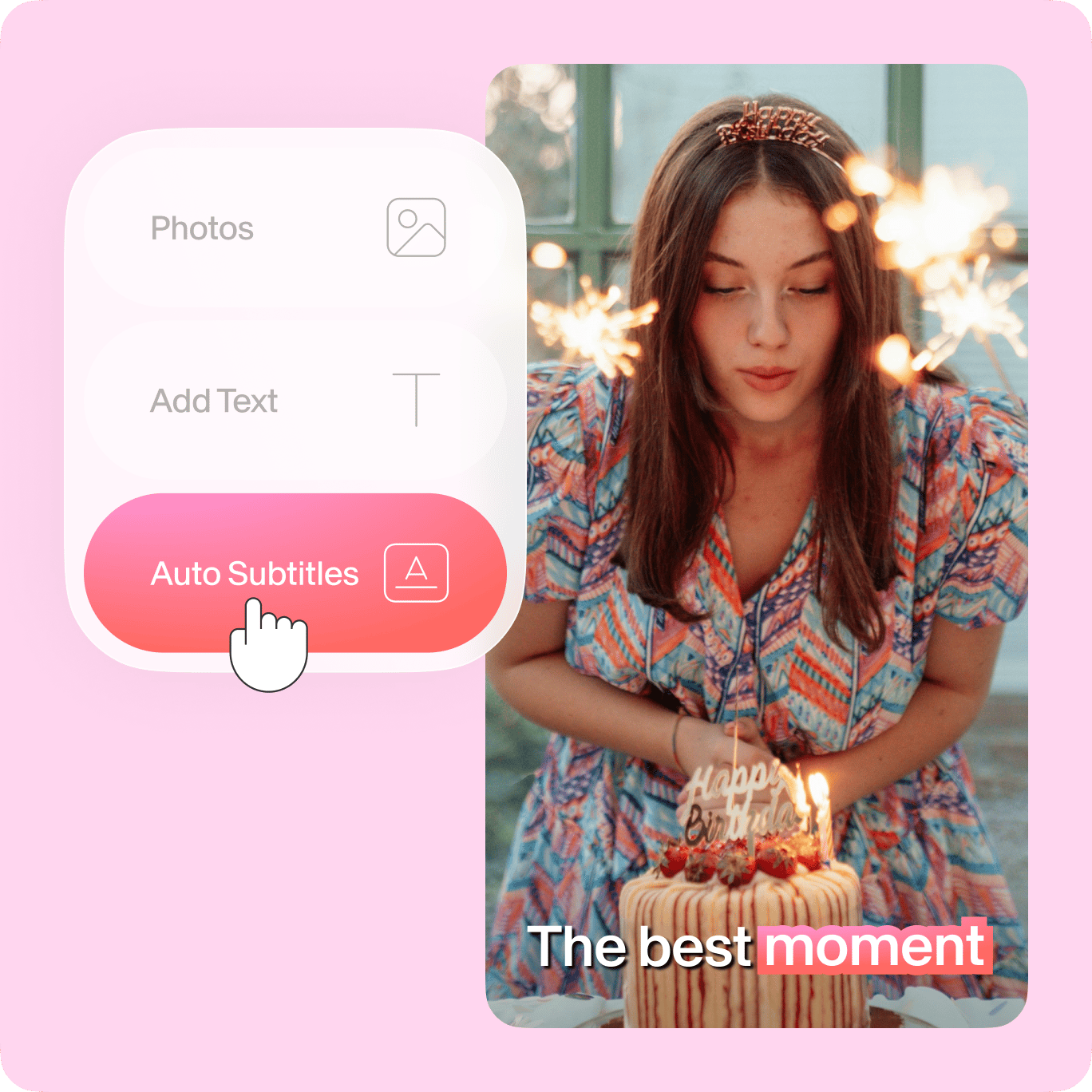 1分で誕生日スライドショー動画を作成するFlexClip