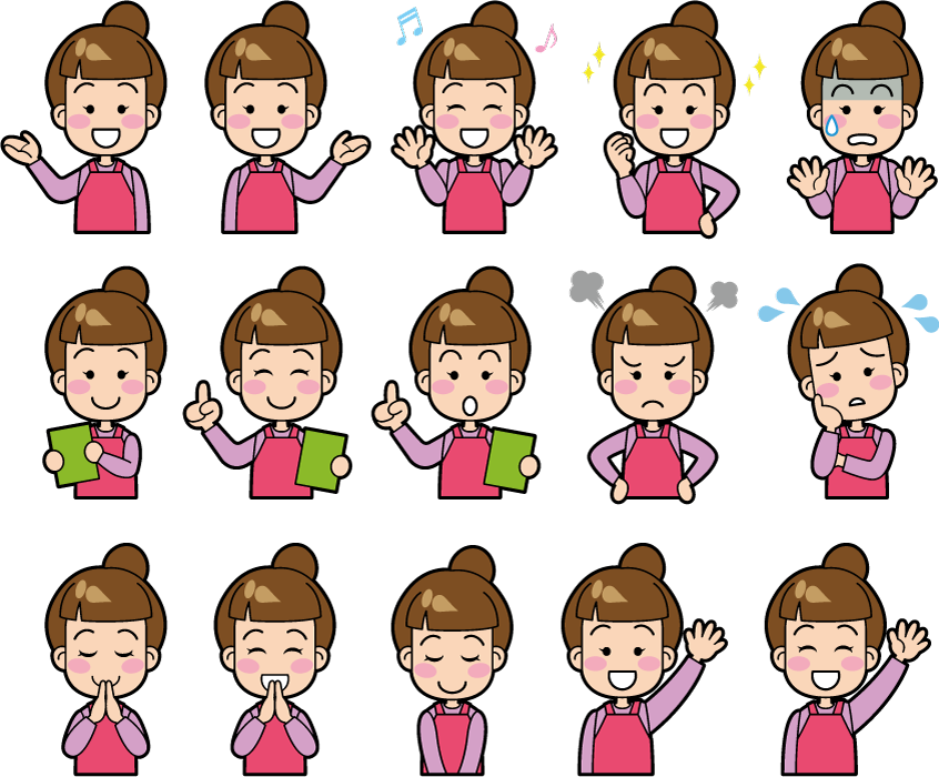 エプロン姿の女の子 イラスト素材6462827- フォトライブラリ