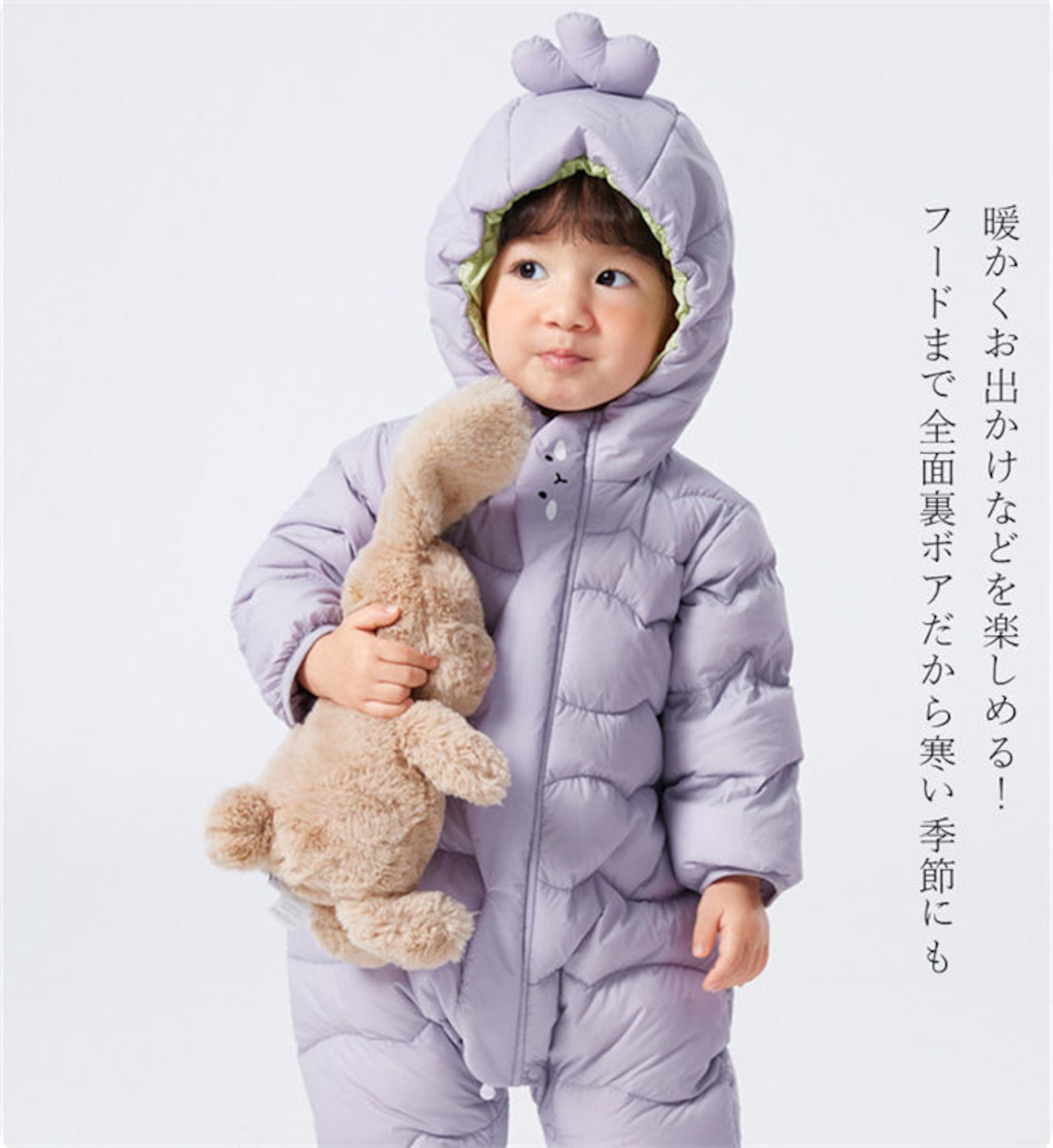 ロンパース 女の子 ベビー 新生児 秋冬 中綿入り 裏起毛 厚手 もこもこ あったか 防寒 カバーオール 長袖 ジッパー 韓国 ピンク ポリエステル部屋着 赤ちゃん服 お出かけ フリース ニットロンパース ロンパース ベビー服 長袖ロンパース カバーオール アウター セーター