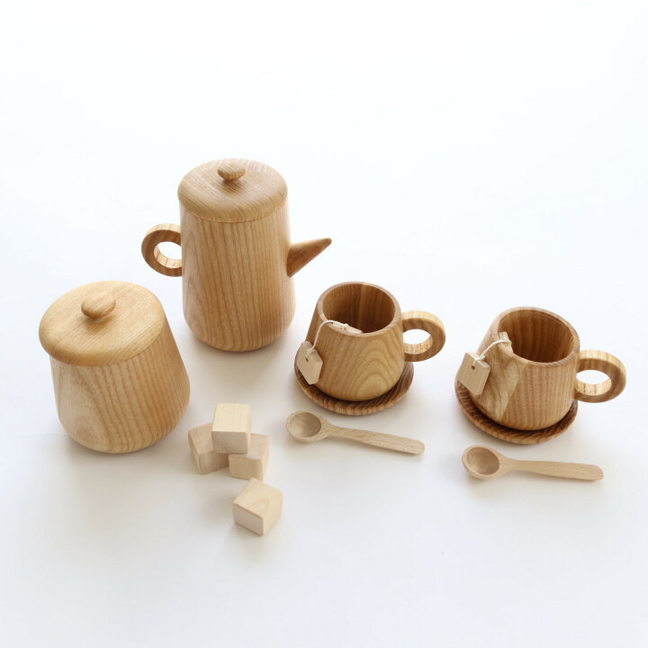 ままごと道具 ティーセットLabelLabel -公式 木のおもちゃ ウィル・ウッド 名古屋店