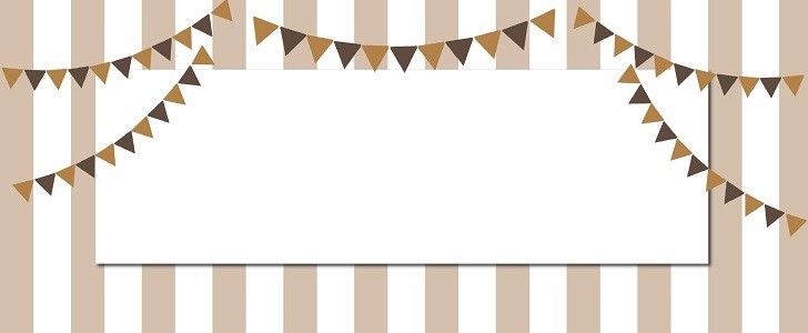 無料イラスト かわいいフリー素材集 フレームぽけっと「卒園おめでとう」フラッグガーランドのフレーム飾り枠イラスト