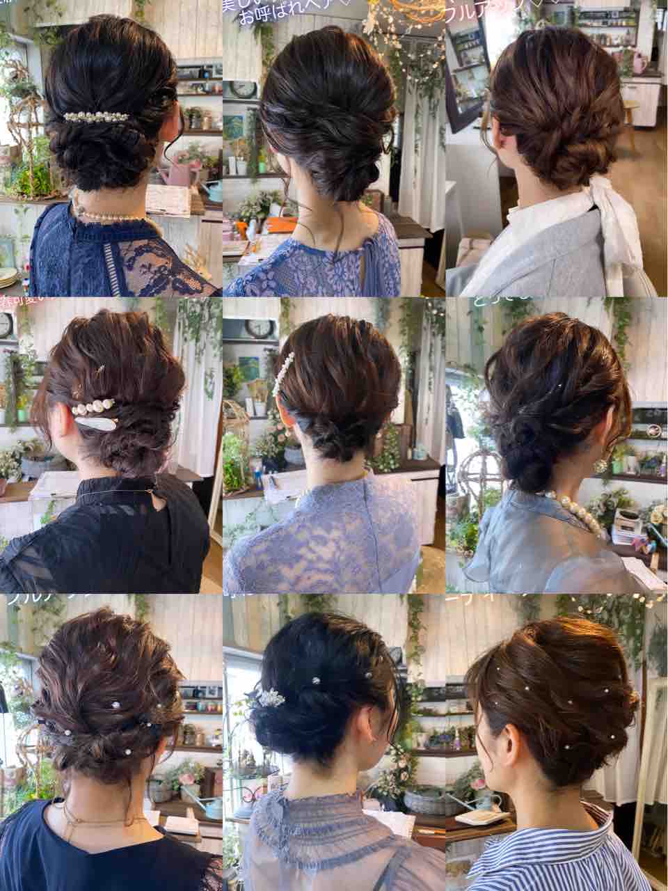 結婚式お呼ばれヘア✨️ 髪飾り＋金箔やラメで更に華やかに👍🏻 ̖́-結婚式ヘアアレンジ結婚式お呼ばれ結婚式ヘア列席者ヘアセットお呼ばれヘアお呼ばれヘアアレンジ成人式ヘアセット県外のお客様大歓迎長野市 長野中央通り長野市美容師長野駅前美容