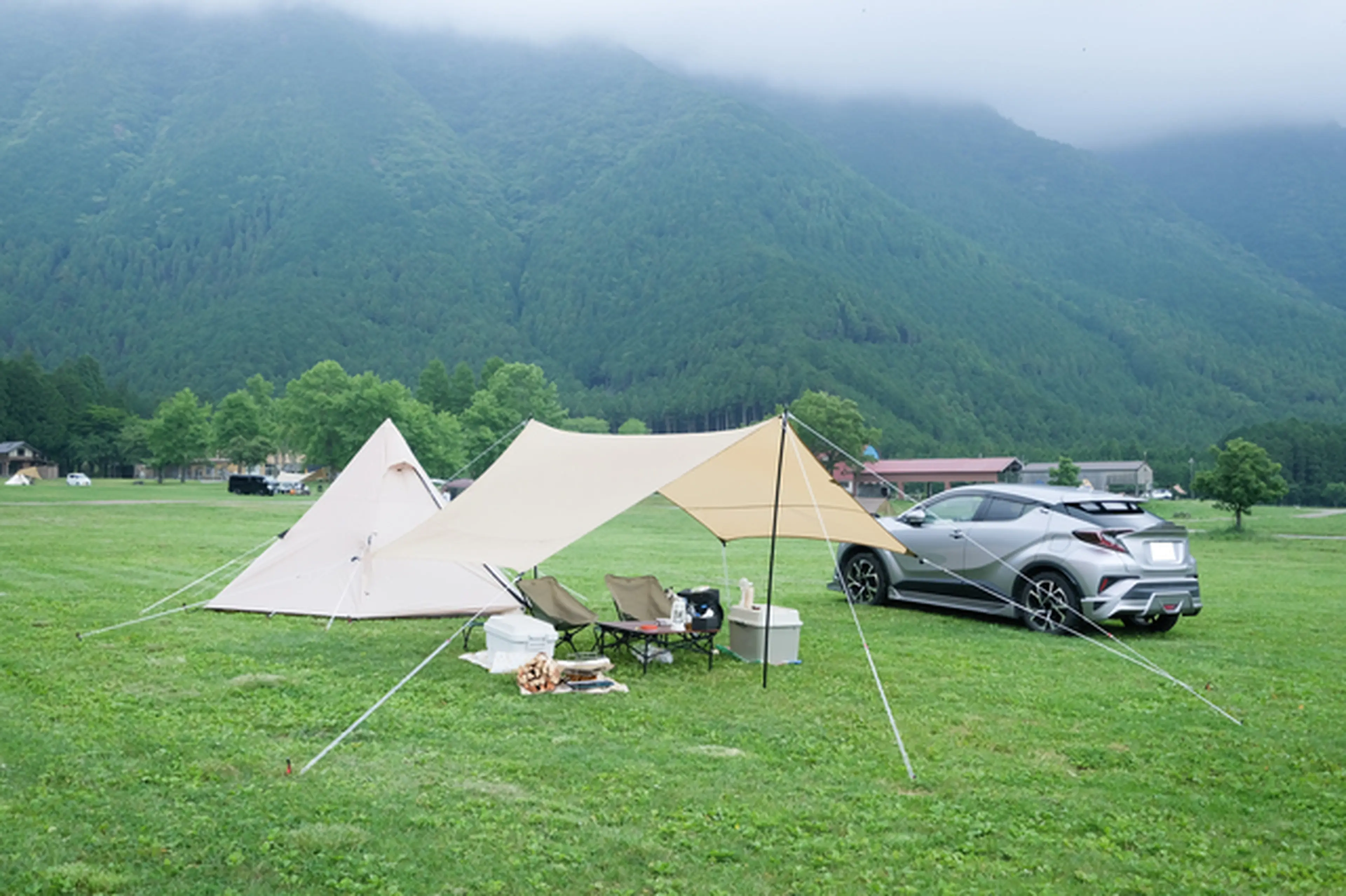 ファミリーキャンプにおすすめ！サイトレイアウト3つ解説キャンプ日和△