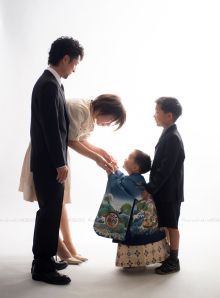 家族写真構図