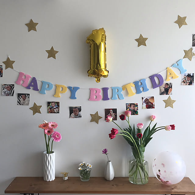 ダイソーで誕生日会の飾り付けグッズを揃えよう おしゃれだし、500円で全部揃う- チェリーパイが焼けたわよ