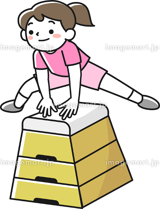 体育・跳び箱のイラストイラスト無料・かわいいテンプレート
