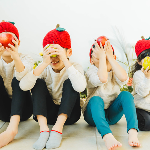 りんご 帽子 子供用帽子