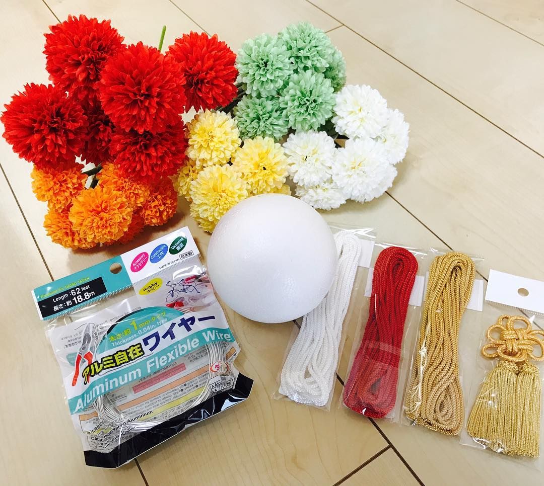 100均材料で簡単DIY！可愛いボールブーケの作り方