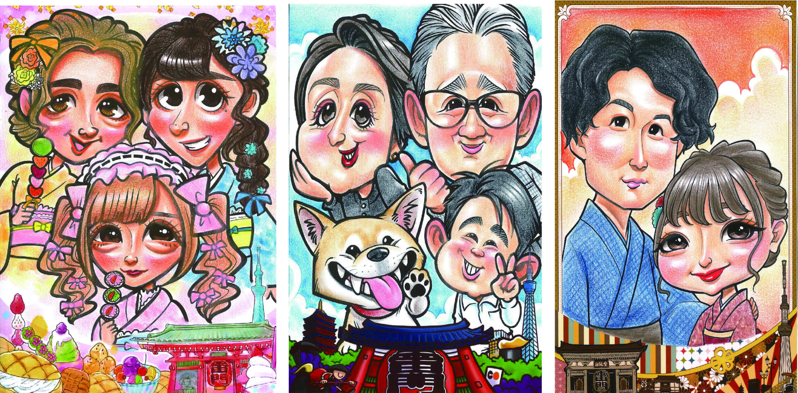 明洞で900円のポップな似顔絵体験！お土産に最適✨