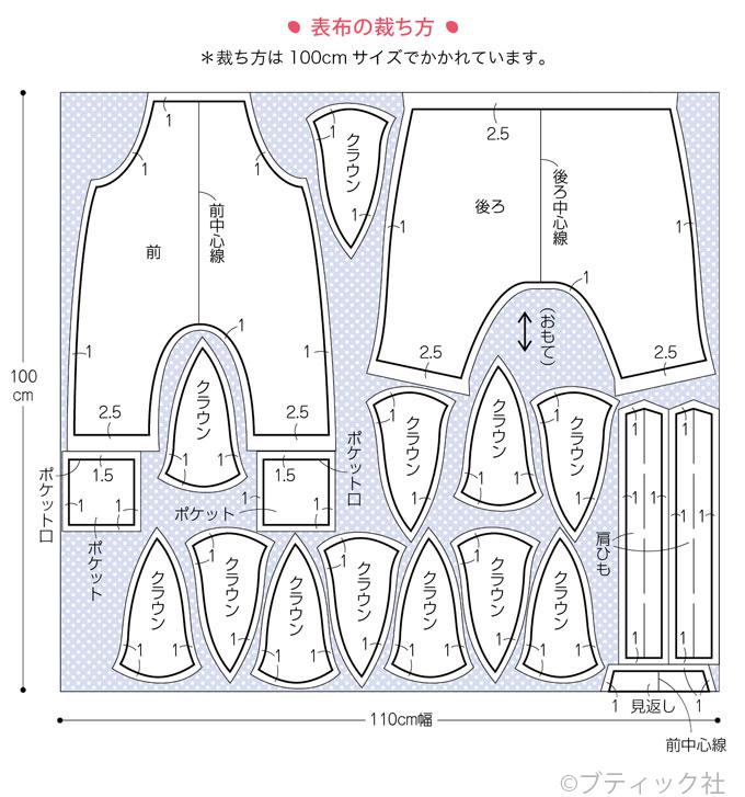 子供サロペットパンツ 201604 の手作りレシピ・無料型紙手芸用品のパンドラハウス