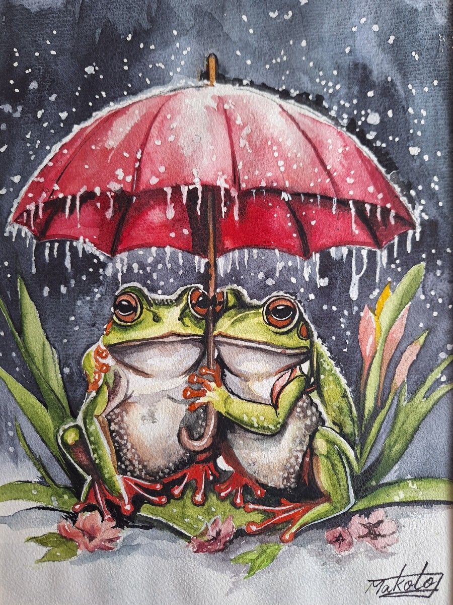 相合傘でイチャイチャするカップルの写真・画像素材-Snapmart スナップマート