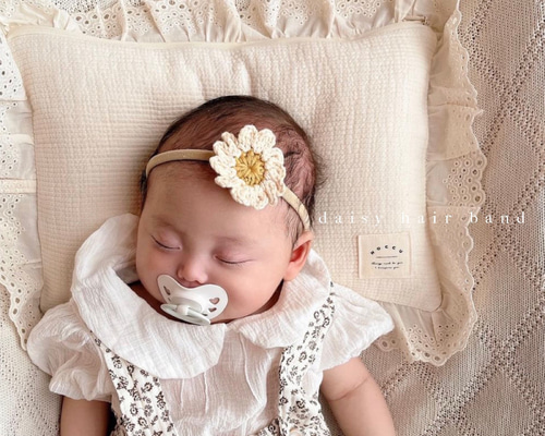 初心者でも簡単！かぎ針編みベビーヘアバンド①