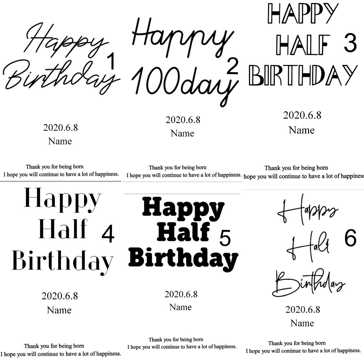 ハッピーバースデー 文字フォント オタクTikTok