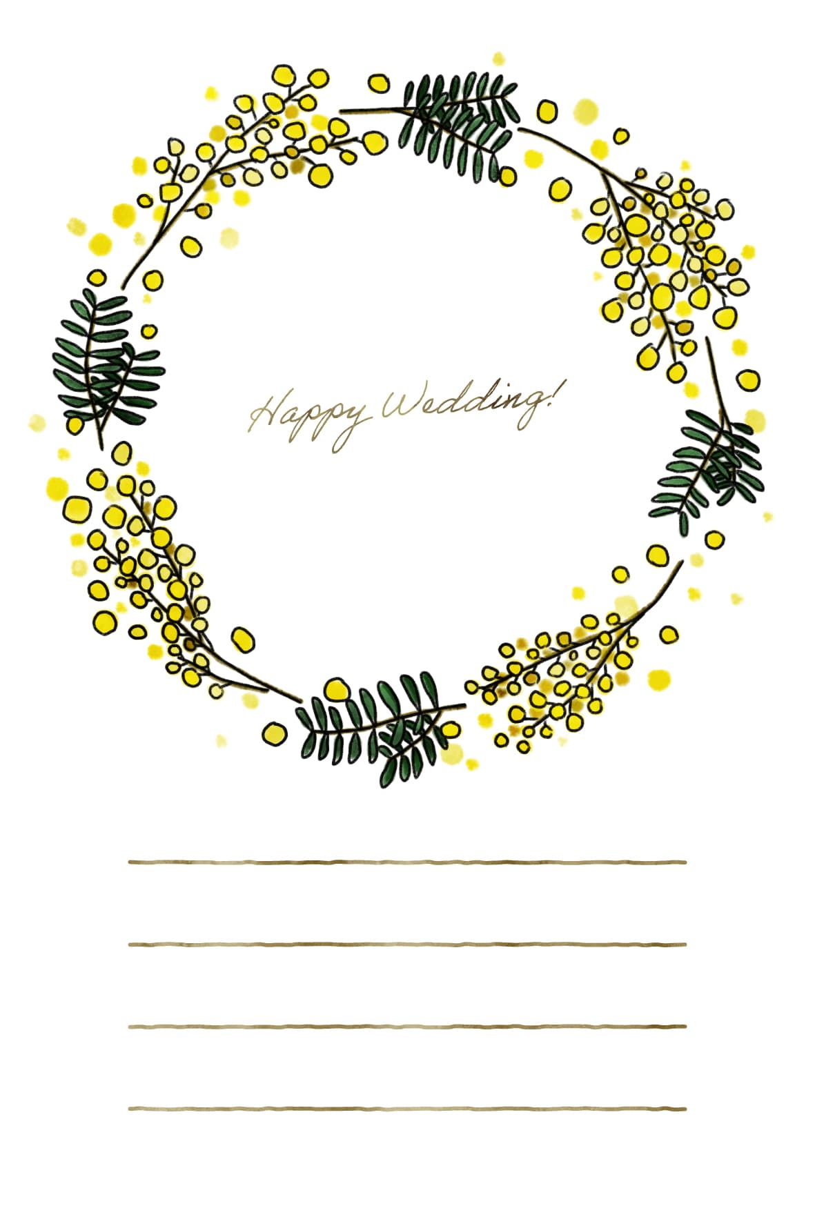 メッセージカードのテンプレートウェディング - GreenStock40