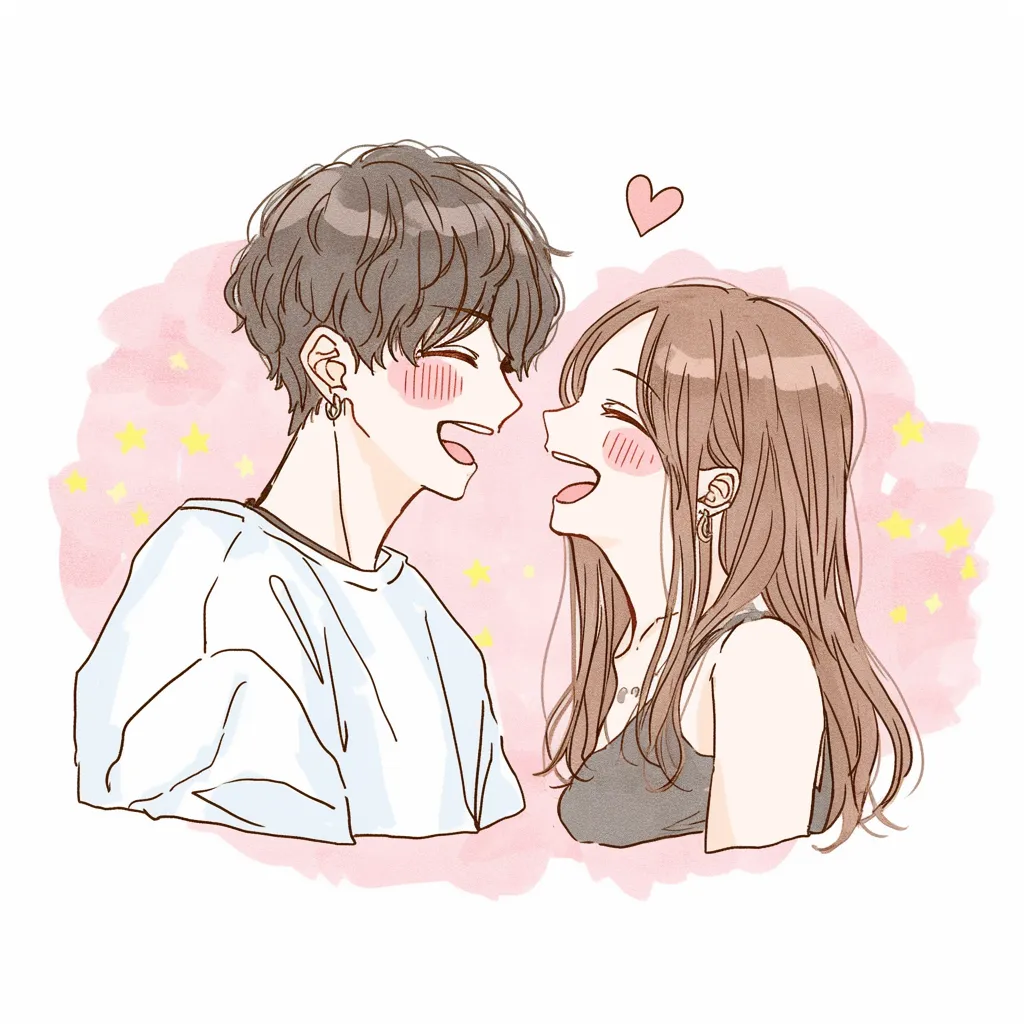 かわいいペア画アイコンのハートポーズカップルイラスト・フリー素材なら「シンテリ」