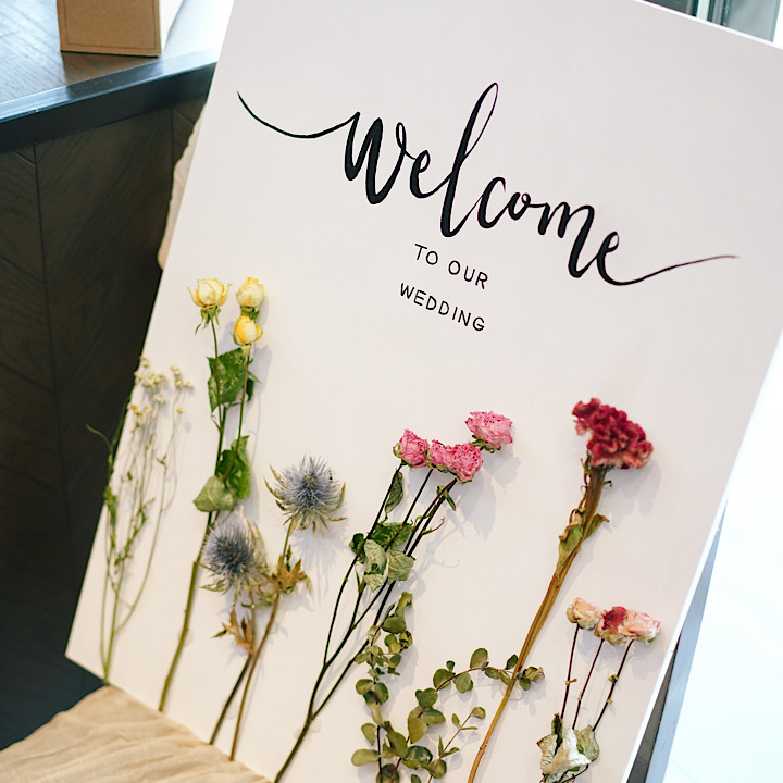 ミニリースウッドウェルカムボードの手作りレッスン教室*mille la chouetteミルラシュエット