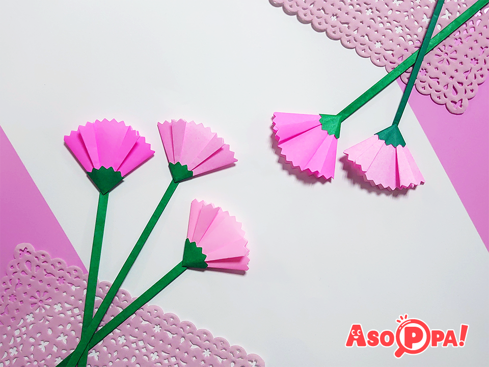 折り紙リース ✼ 母の日 カーネーション ③ リース naacraft 通販 17420968Creema クリーマ