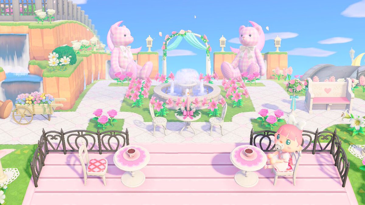 あつ森 ピンクを効かせたお家周りのレイアウトが素敵かわいい! - あつ森まとめ速報