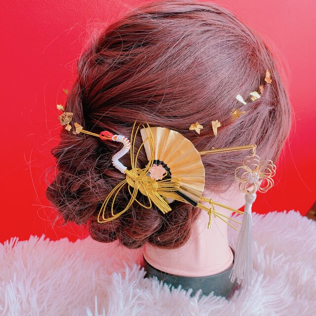 髪飾り ロール ヘアアクセサリー 花 ドライフラワー プリザーブド 水引結婚式 和装 アクセサリー– 結婚式準備サイトCORDY コーディ