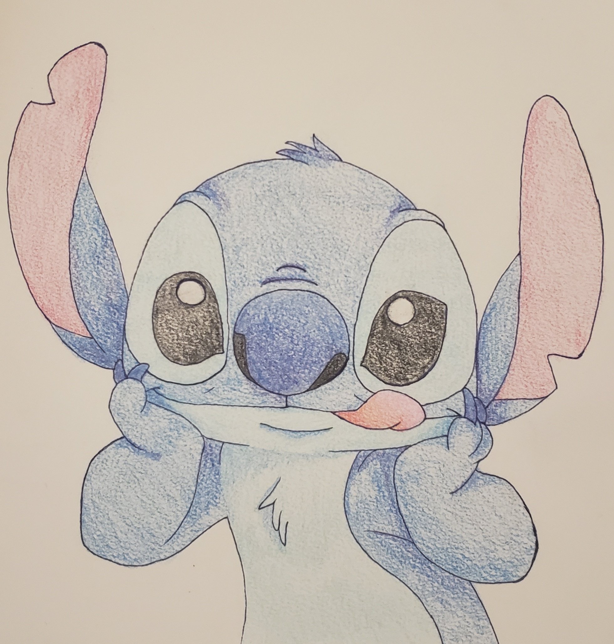 スティッチのイラストの描き方簡単動画でかわいいスティッチを描いてみた！もうふとディズニ