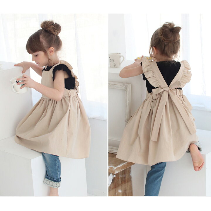 エプロンワンピース後ろ姿もかわいい！子供用のエプロンワンピのおすすめランキングキテミヨ-kitemiyo