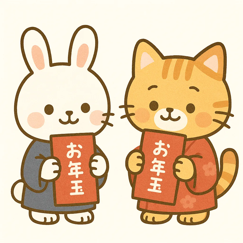 お年玉イラストのフリー素材イラストイメージ