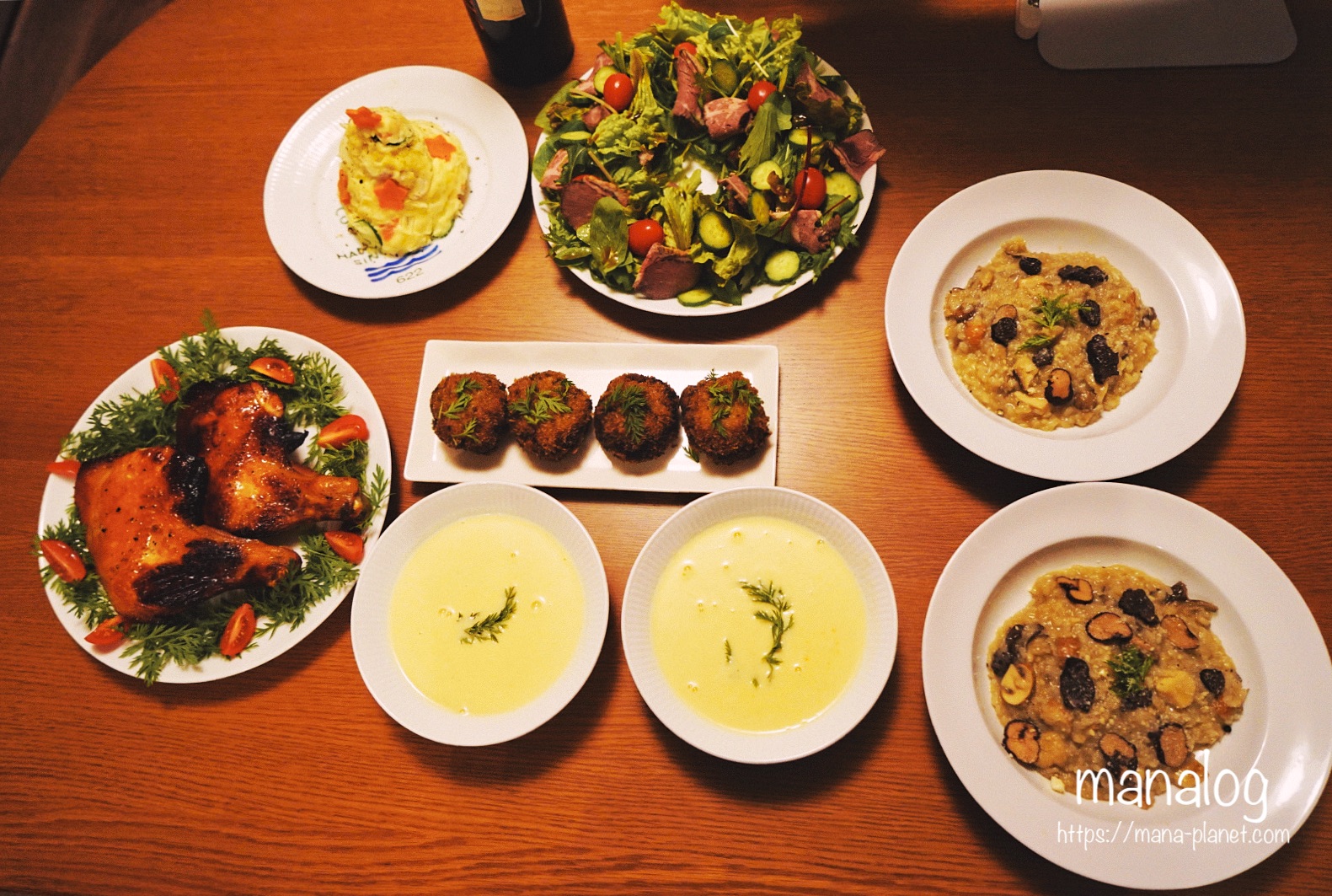 アフレコ料理動画 結婚記念日のちょっと豪華な晩ごはん。煮込みハンバーグ、シーフードグラタン おうちごはん