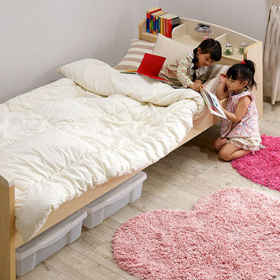 AmazonKJUUJEホワイト 親子ベッド 二段ベッド 多段ベッド シングル 北欧風 おしゃれ 子供部屋ベッドフレーム オンライン通販