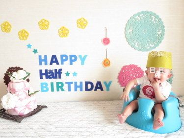 ほぼ100均ハーフバースデー 女の子 おうちフォトで必要な１２のアイテムチキンレンジャーの活動記録