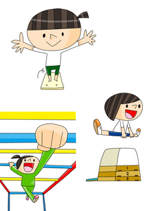 跳び箱を飛ぶ女の子 – イラストせんせい使いやすいフリー素材集