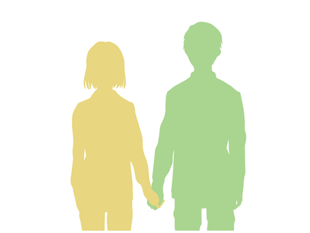 カップル1てがきですの！β かわいい・ゆるい無料イラスト