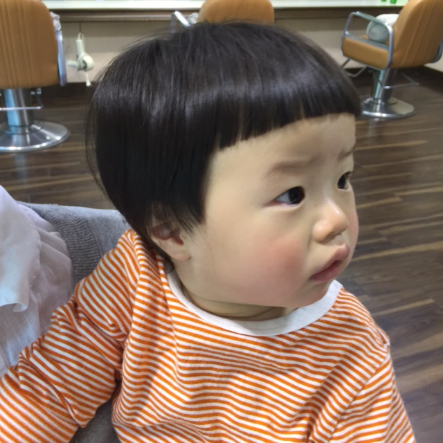 ぱっつん前髪の赤ちゃんが可愛い瞬間💛