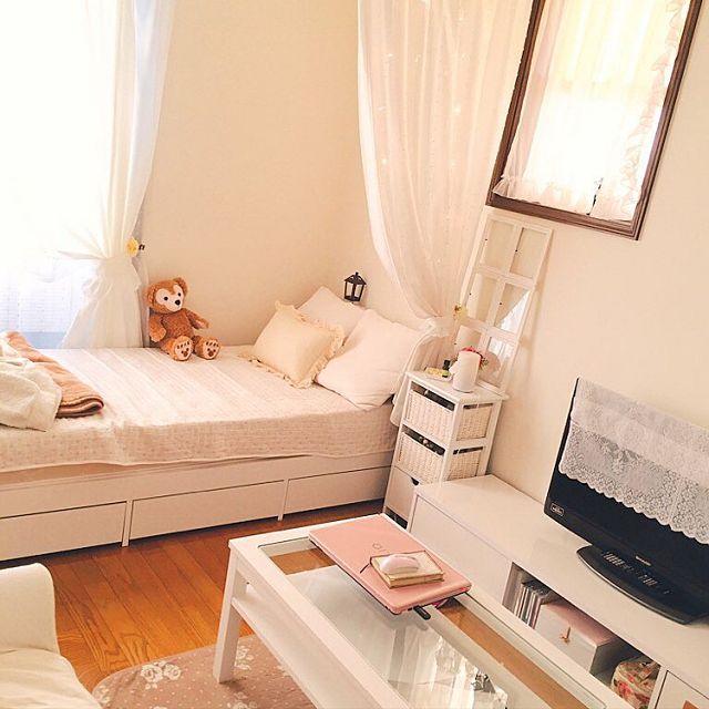 部屋全体の写真です❁部屋作りインテリア韓国韓国インテリア韓国インテリア雑貨雑貨女子部屋高校生かわいいおしゃれsheinseria百均