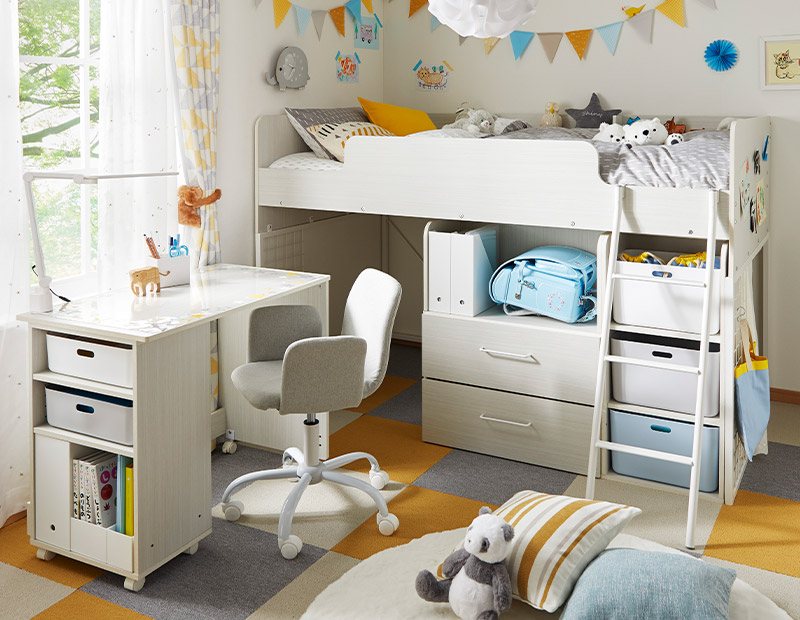 色×レイアウトで変化。こどもの「好き」が続く6帖のお部屋ニトリネット 公式家具・インテリア通販