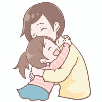 泣いているこどもとおかあさんのイラスト ソフト