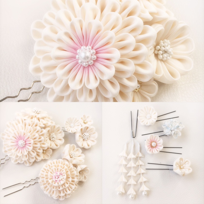 100均グッズで作る！ つまみ細工を使った4つの髪飾りの作り方FUNmily by fotowa