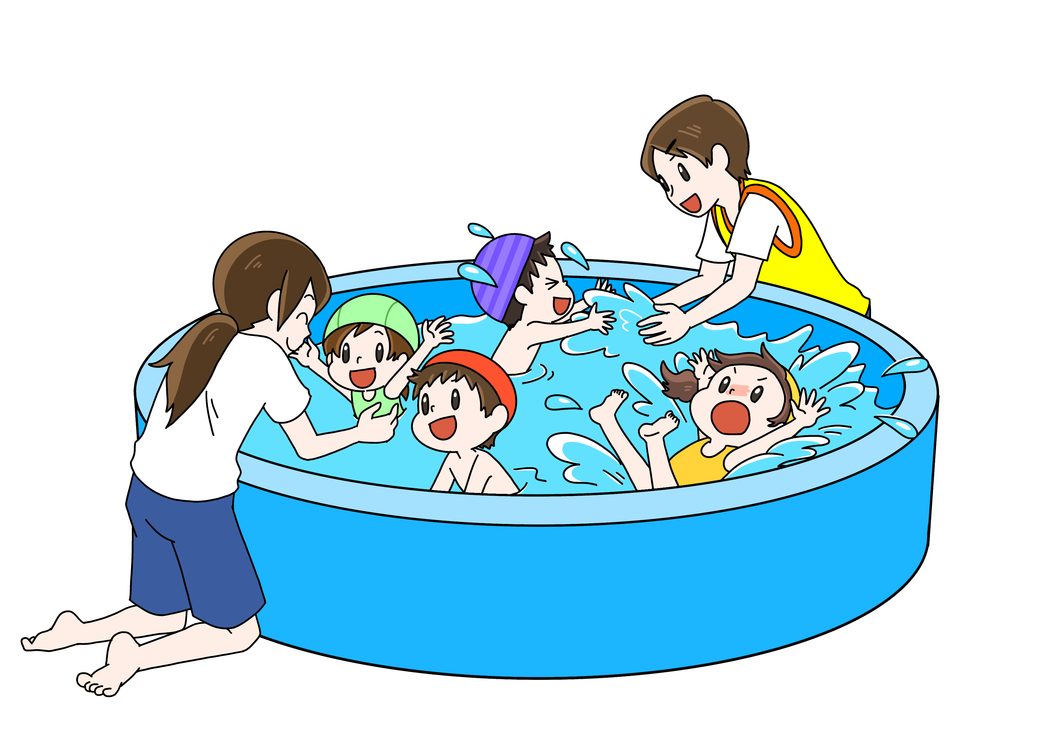 プール開きのお約束イラストおえかきママ兼保育士の創造しい一日