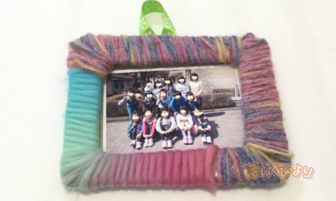 保育園のパンジーと卒園式の製作カード