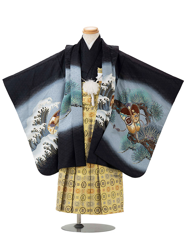 七五三 着物 男の子 5歳 七五三 レトロ 着物 男の子 5歳永田萌 紫ぼかし竜童子レンタル七五三 5歳 フルセット 男の子