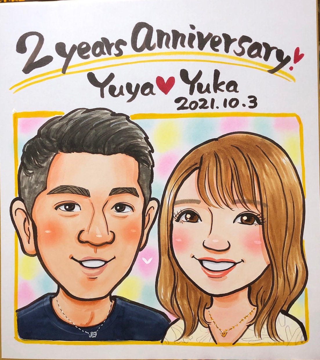 誕生日プレゼント用に似顔絵をお作りします。 - オレンジスマイル