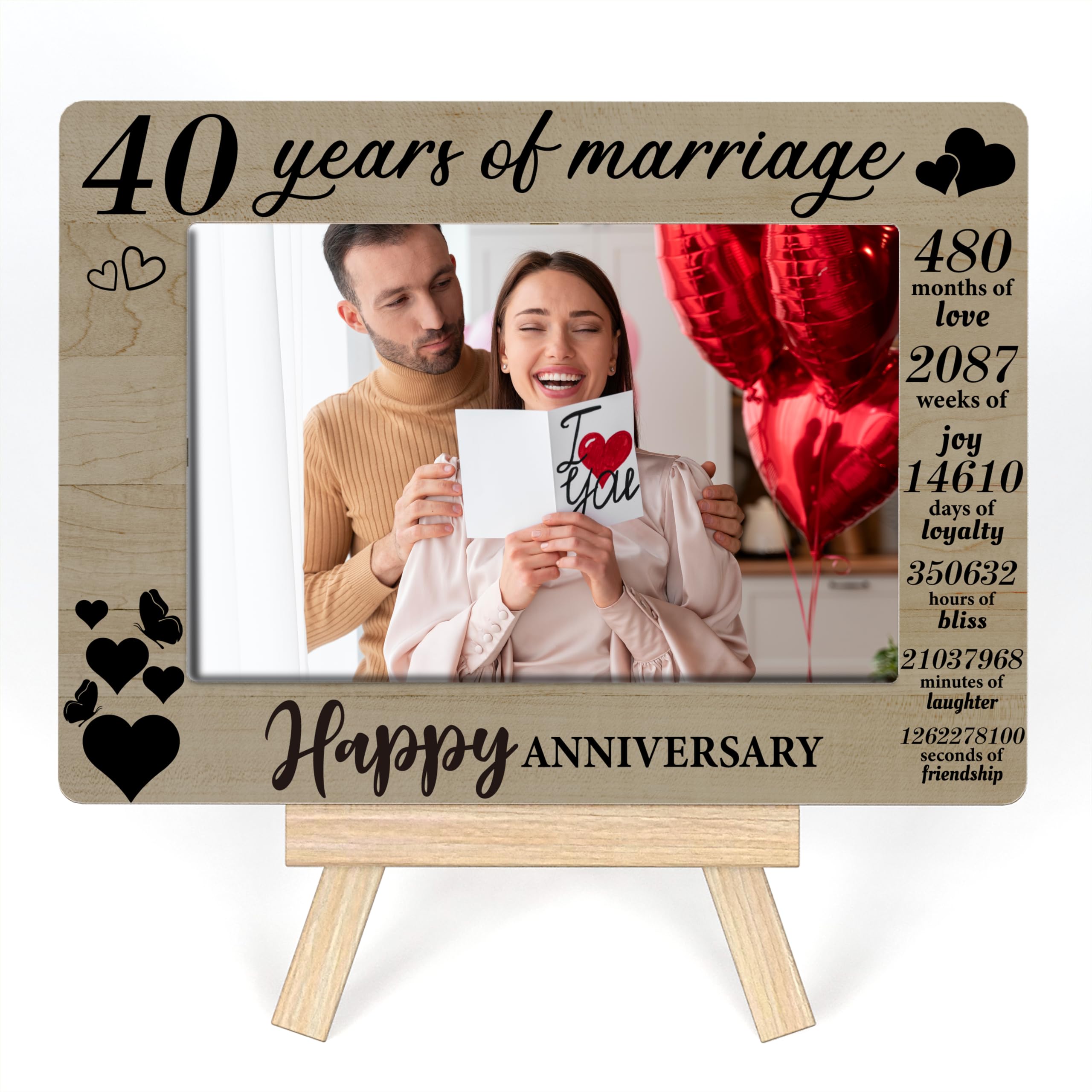 結婚記念日のプレゼント 名入れ写真立て四季彩