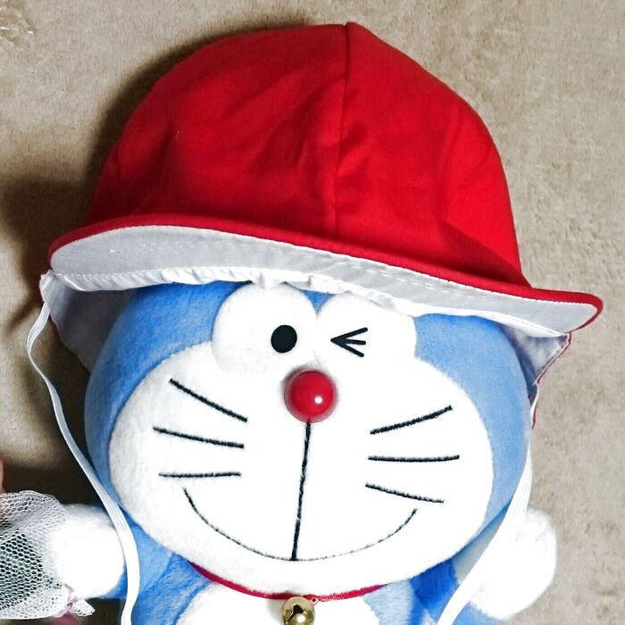 園児帽子 男の子 女の子 ゴム付き キャップ カラー豊富 紫外線対策 定番 赤 白 青 黄 ピンク ニット生地 ポリエステル フリーラビ