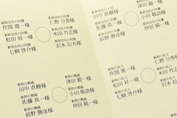 席次表配置の決め方やきれいに印刷する方法結婚準備お役立ち情報