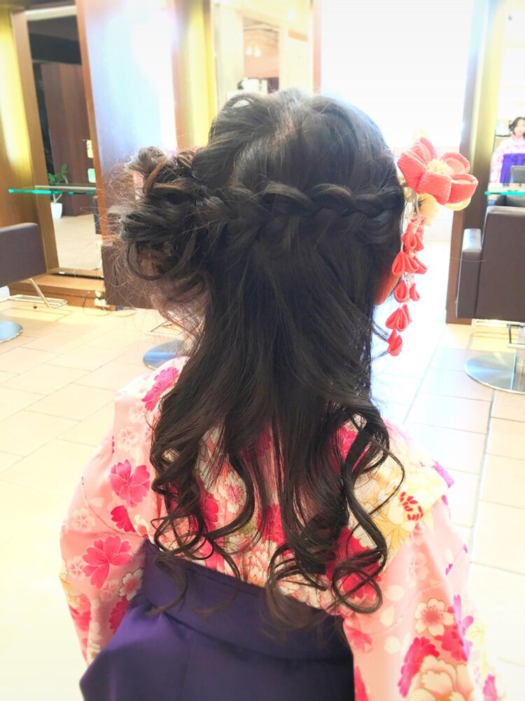 卒園式髪型子供 ハーフアップTikTok