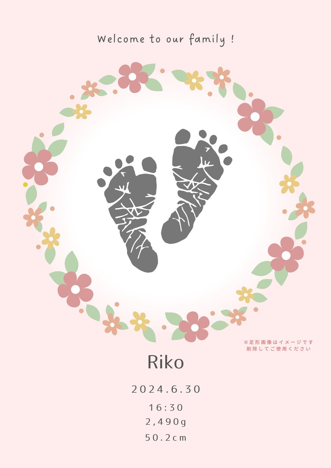 赤ちゃんの小さな足型・手型の出生記念の命名書♪ ミモザを中心に春のお花畑の様な手形•足型フラワー刺繍 雑貨・その他 Eri-s工房 通販15019872Creema クリーマ