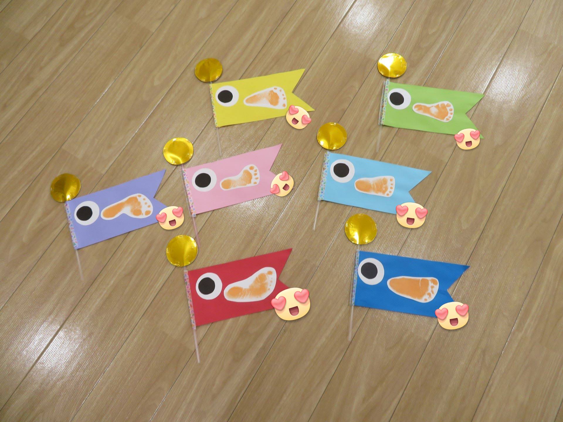 鯉のぼり - 赤ちゃんの「今」を残す手形アートpetapeta-art