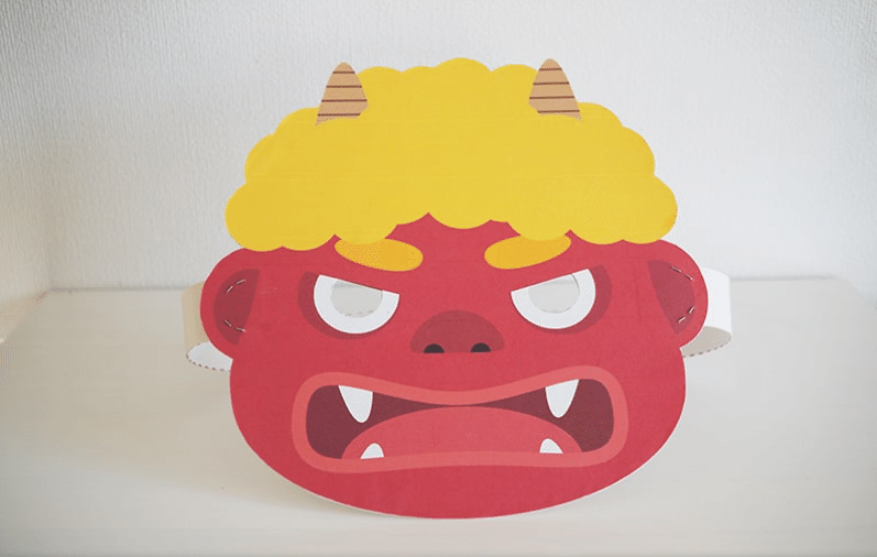 鬼のお面製作 帽子 保育TikTok