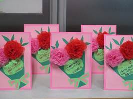 母の日 フラワー手形アート♡5枚セット*ポストカードサイズ* - nonryminne byGMOペパボ 国内最大級の ハンドメイド・手作り通販サイト